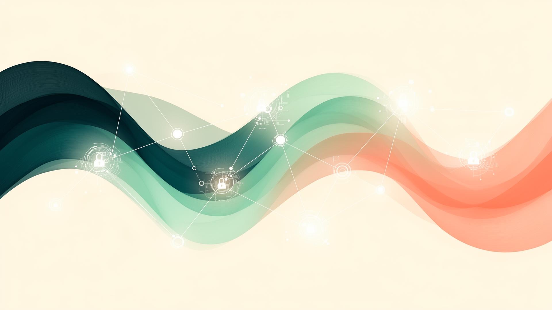 Ilustración abstracta de una red digital de salud conectada